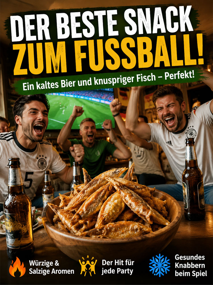 [1 kaufen, 1 geschenkt]Knuspriger Premium Fischsnack | Wildfang Pazifik, Ofengebacken statt frittiert, Protein- und Kalziumbombe, Low-Fat 🐟