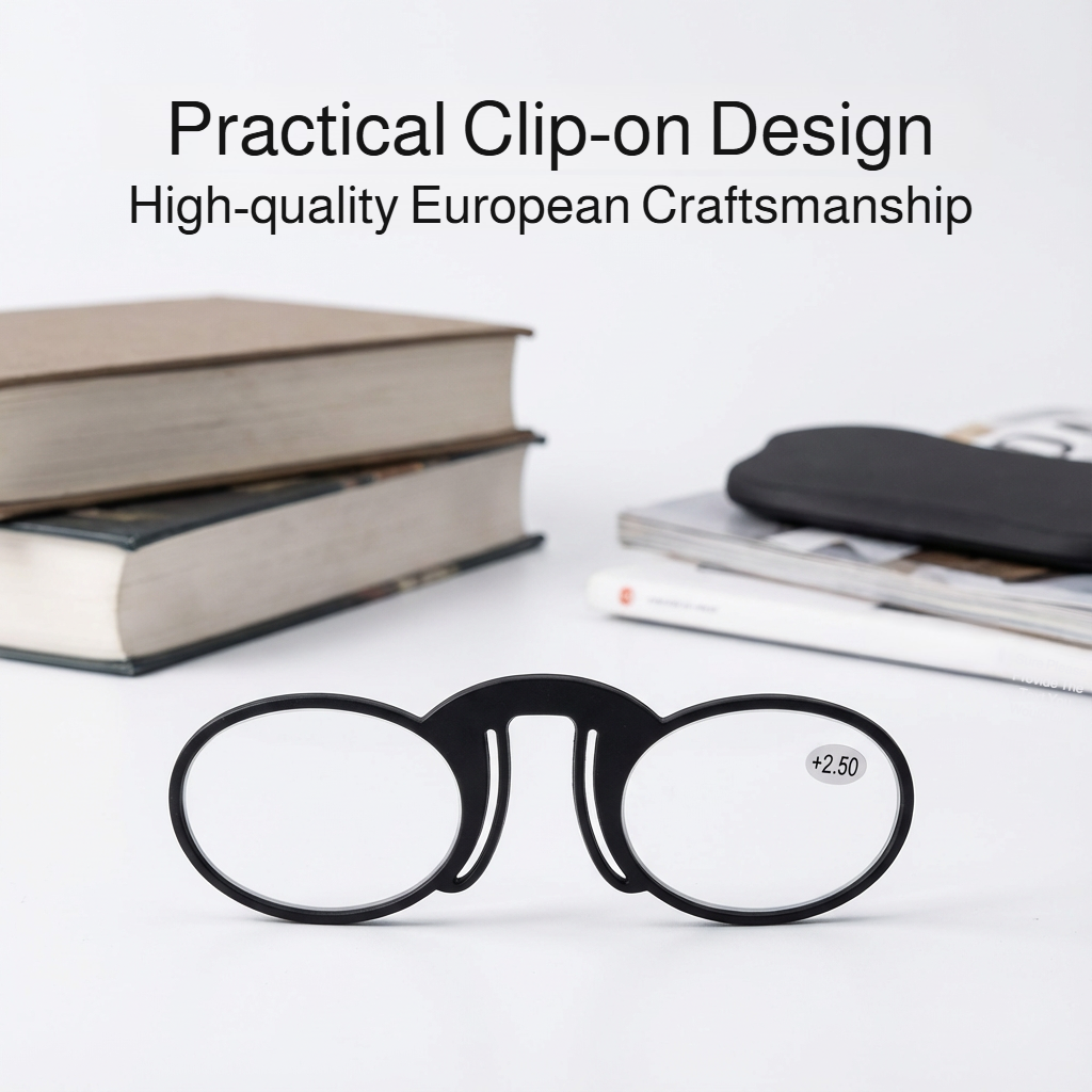 Premium quality reading glasses for seniors on white background