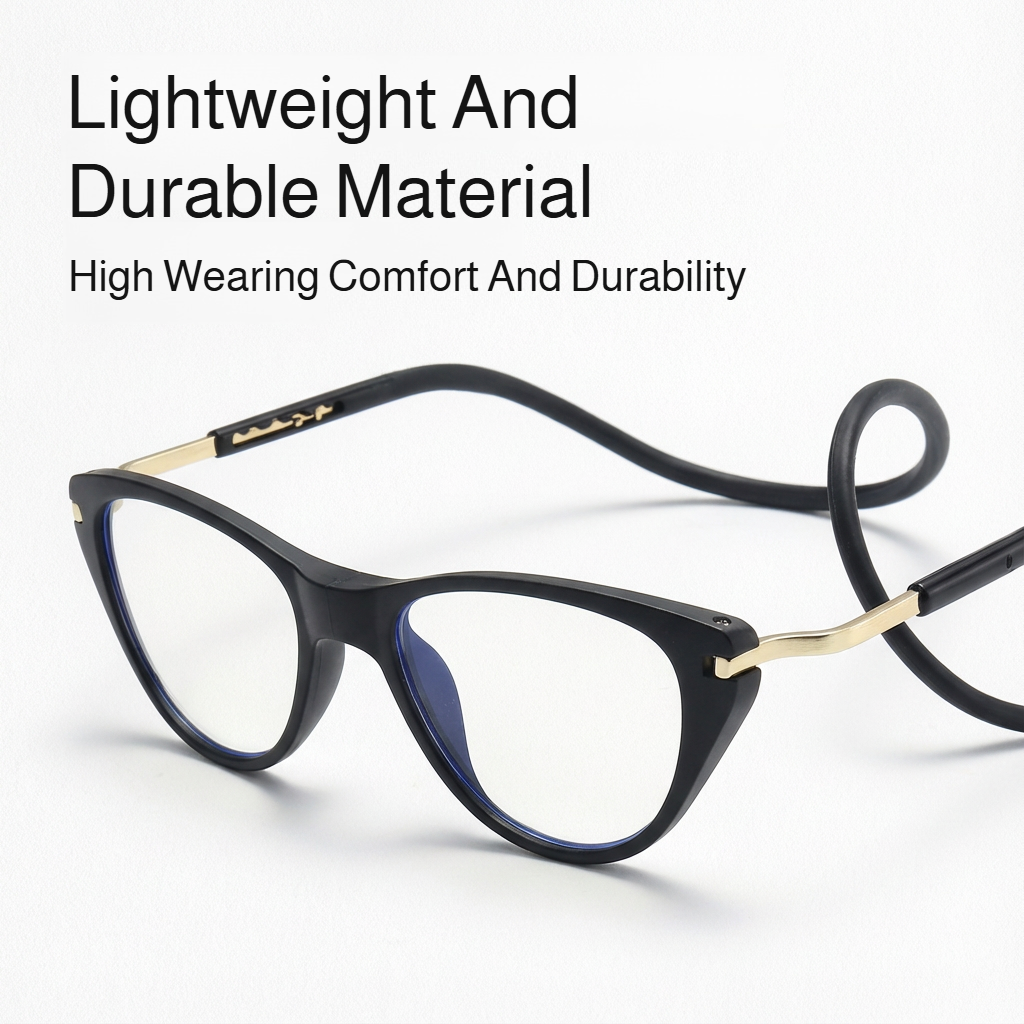 Foldable reading glasses with blue light protection