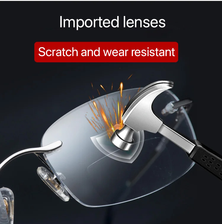 Side View of Metal Resin Folding Glasses