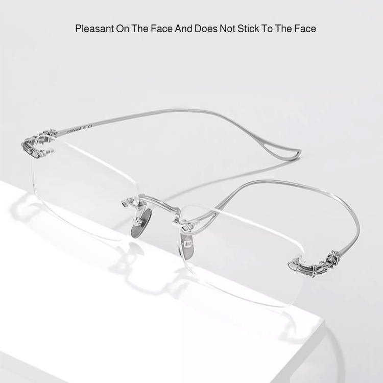 Smart Color-Changing, Auto-Focus, Ultra-Clear Rimless Reading Glasses