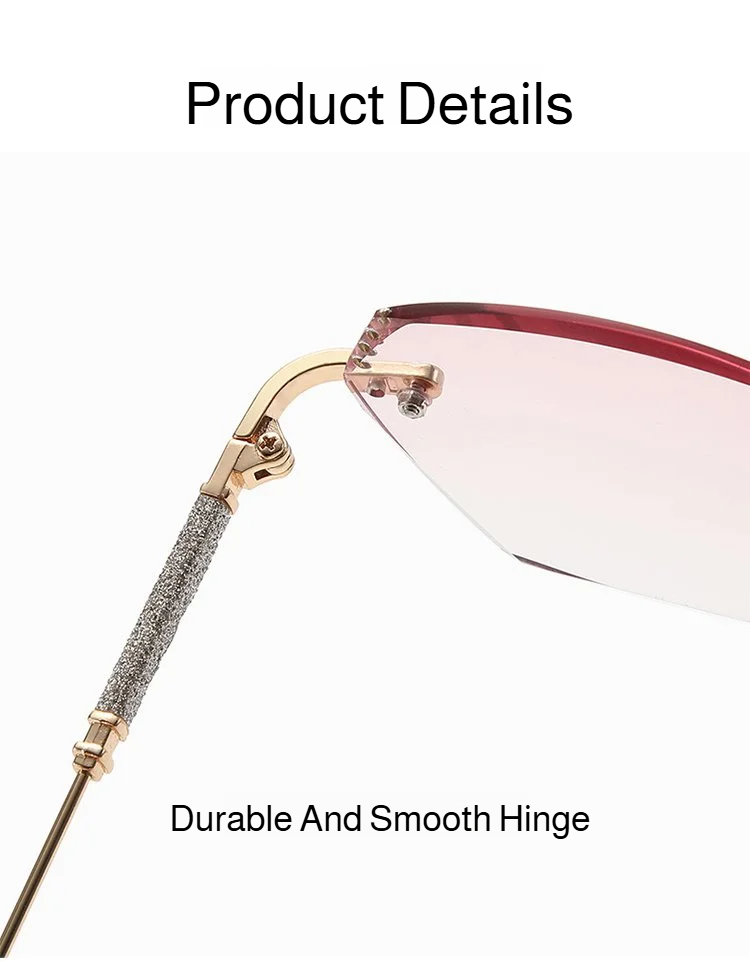 Adjustable focus reading glasses with sparkling design