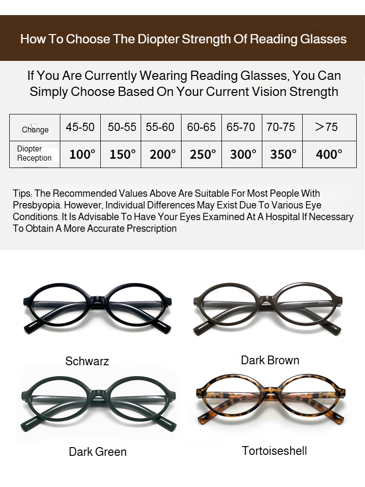 Vintage Leopard Print Oval Reading Glasses, Japanese Style No-Makeup Look