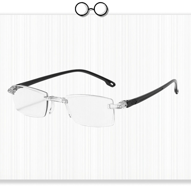 Frameless Integrated Diamond-Cut Smart Zoom Anti-Blue Light HD Reading Glasses