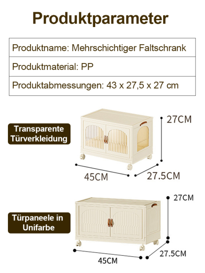 Multifunktionaler, tragbarer, faltbarer Aufbewahrungsschrank