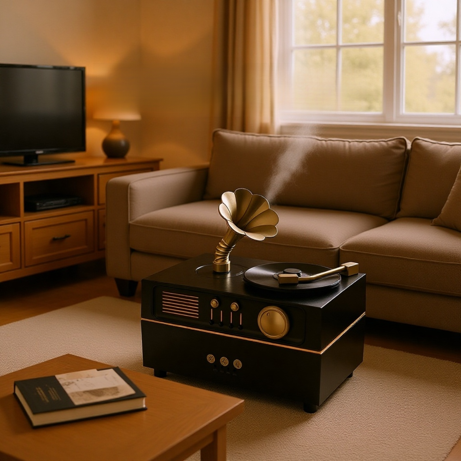 Detailansicht des Grammophon Luftbefeuchters