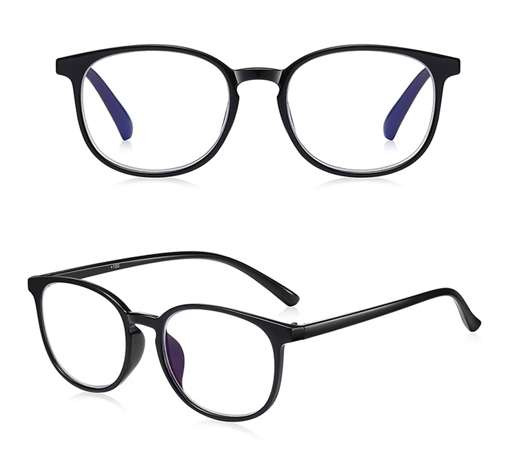 Anti-blue light reading glasses with automatic focus adjustment