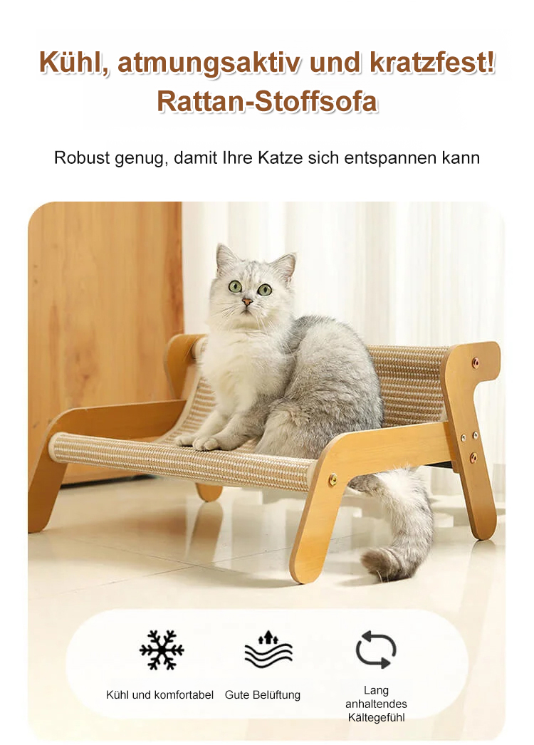 Robuster Kratzstuhl für Katzen mit integriertem Schlafplatz