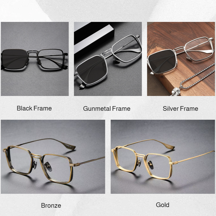 Titanium Alloy Photochromic Progressive Multifocal Anti-Blue Light Reading Glasses