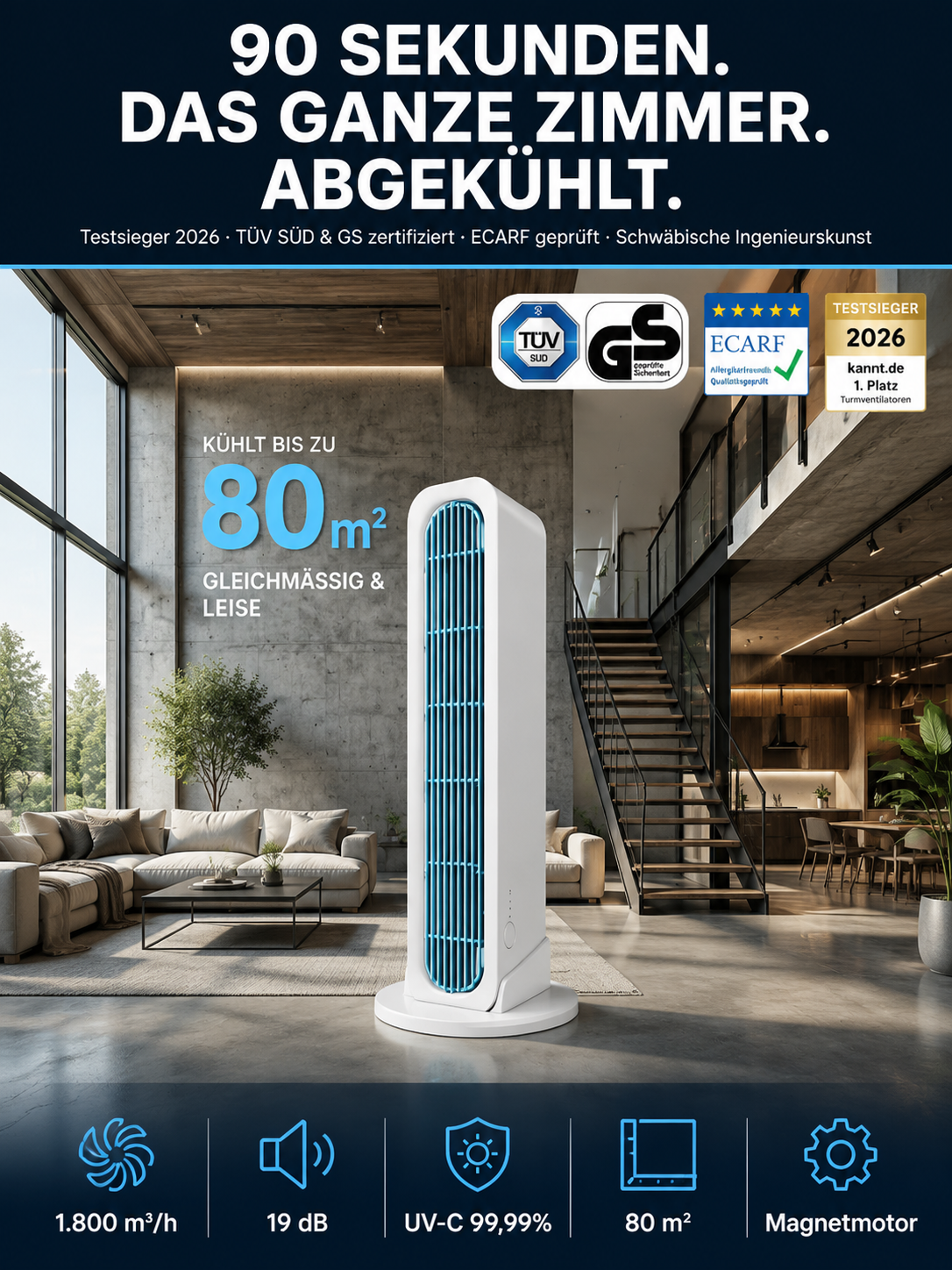 🌬️ Mobiles Klimagerät Tragbar: 5-Minuten Schnellkühlung & Ultra-Leiser Betrieb | 7 Tage Akkulaufzeit✨Premium-Qualität direkt vom Hersteller.