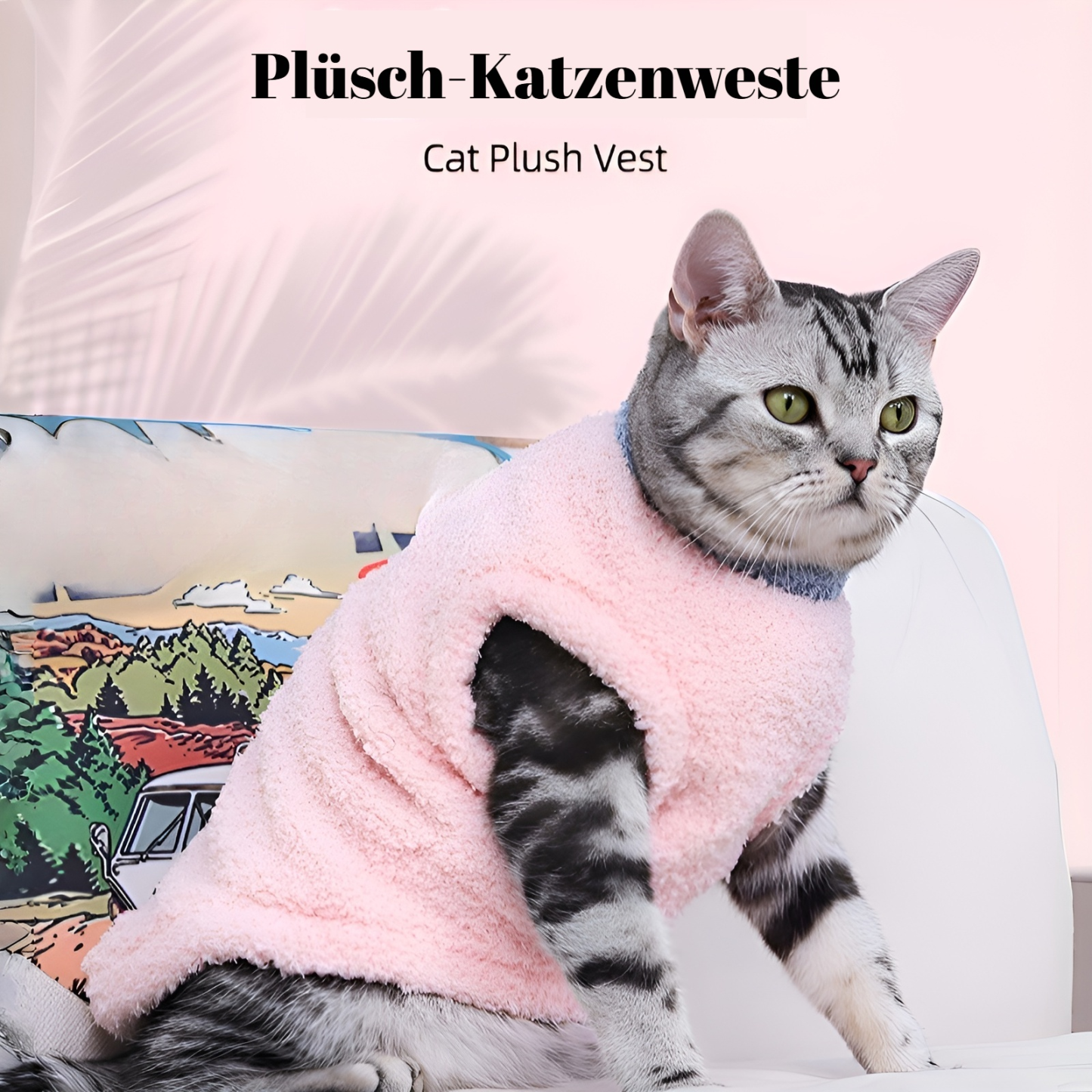 Pullover-Haustierweste aus Wolkenflausch mit Futter