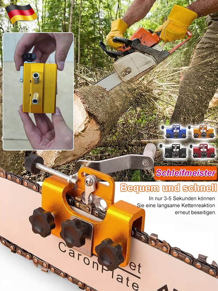 Sparen Sie sich teure Reparaturkosten! Professioneller Hand-Kettensägen-Schärfer – macht Ihre verrostete, stumpfe Kettensäge in 3 Minuten wieder ultrascharf!