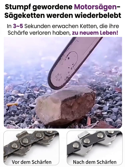 Sparen Sie sich teure Reparaturkosten! Professioneller Hand-Kettensägen-Schärfer – macht Ihre verrostete, stumpfe Kettensäge in 3 Minuten wieder ultrascharf!