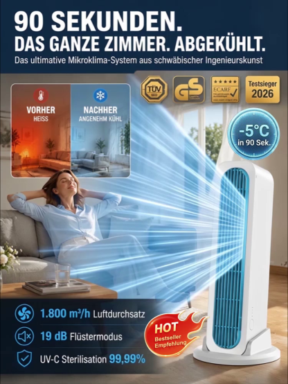 🌬️ Mobiles Klimagerät Tragbar: 5-Minuten Schnellkühlung & Ultra-Leiser Betrieb | 7 Tage Akkulaufzeit✨Premium-Qualität direkt vom Hersteller.