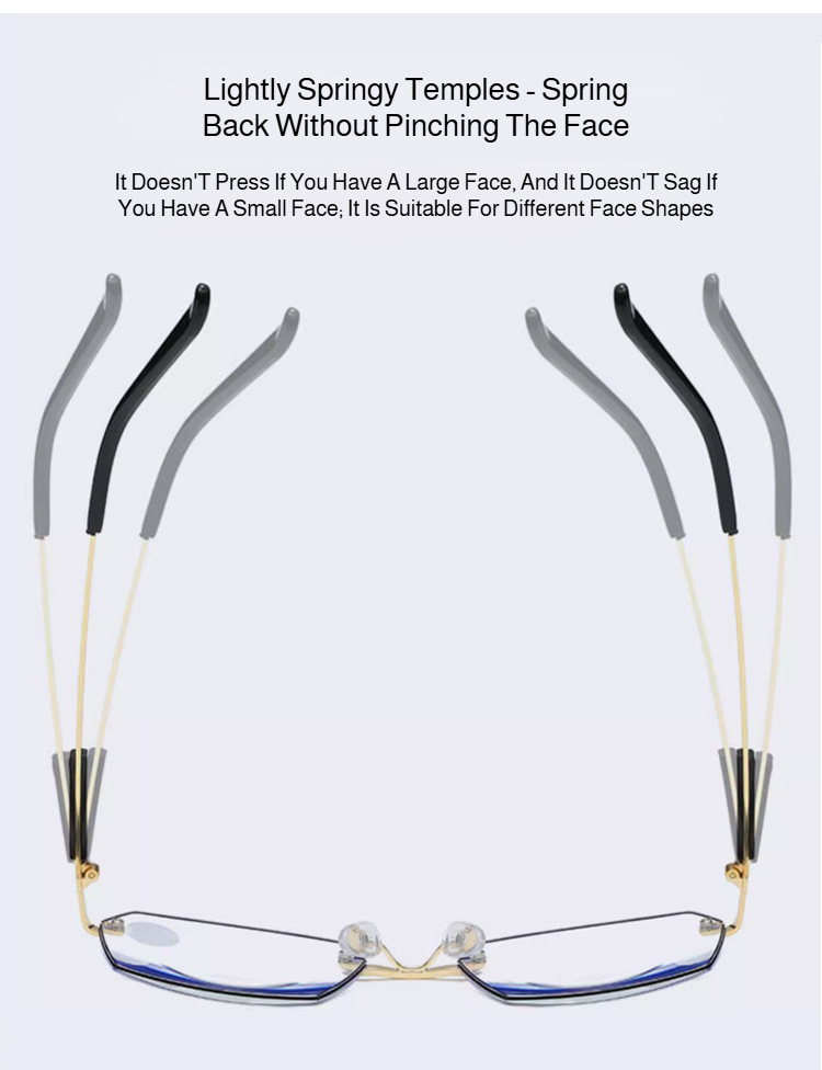 Flexible frame reading glasses for maximum comfort