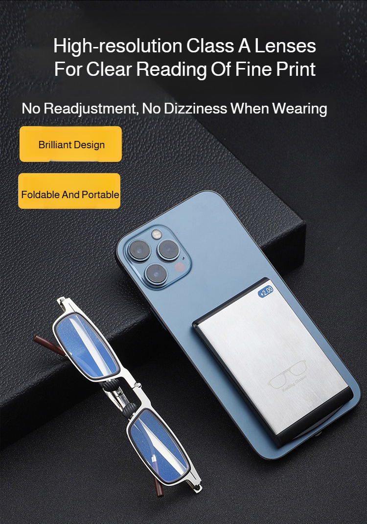 Lightweight Seiko reading glasses side view