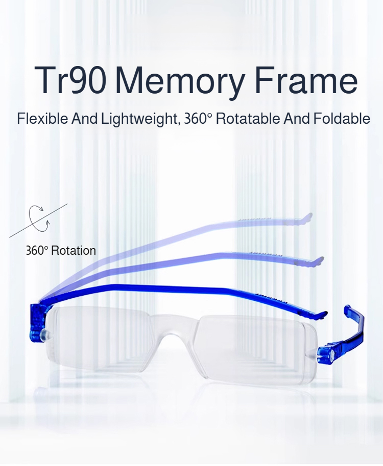 Lightweight anti-blue light glasses for travel