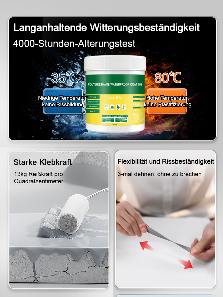 【10 Jahre Garantie】Spart teure Handwerkerkosten – einfach auftragen, dringt tief ein, stoppt Lecks in 3 Stunden