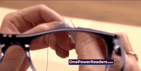 Close-up of Resin Lens Folding Glasses