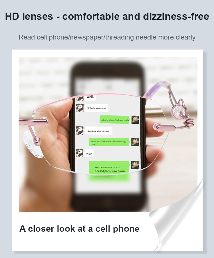 Chic women's glasses with blue light blocking lenses