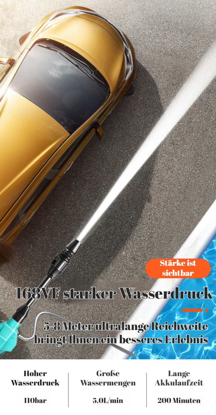 Tragbare Waschpistole mit starkem Wasserstrahl