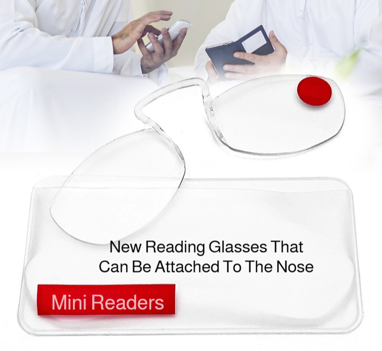 Ultra-Light Portable Mini Reading Glasses on white background