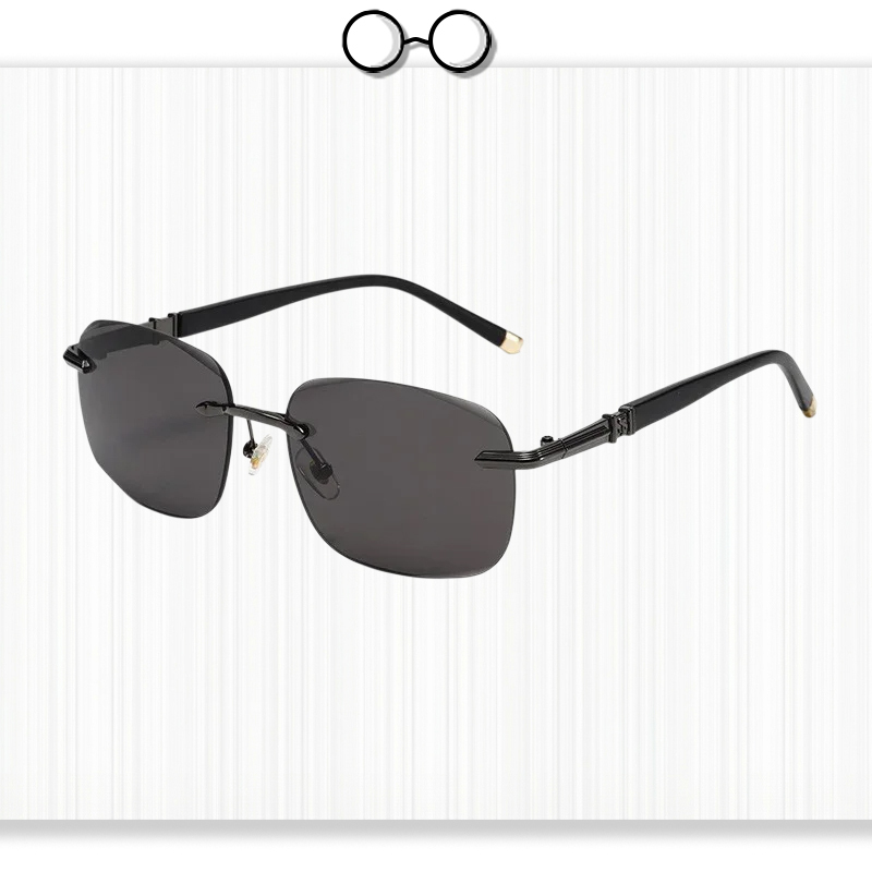 Crystal Stone Rimless Protective Sunglasses