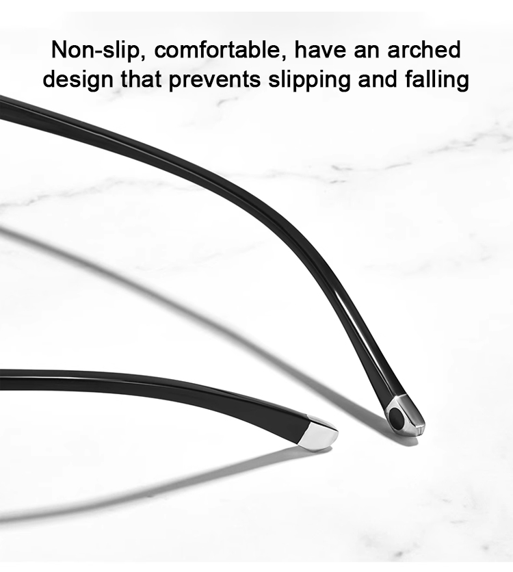 Rimless reading glasses with crystal-clear lenses