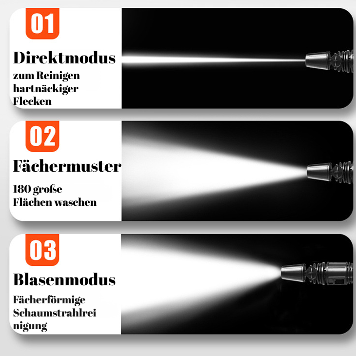 Handliche Akku-Waschpistole für unterwegs