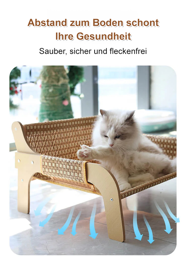 Platzsparender Katzen-Kratzstuhl mit weichem Liegenest