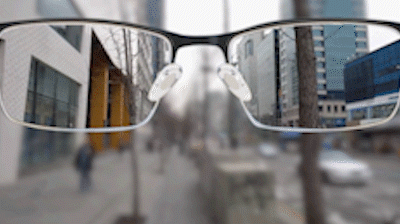 Foldable reading glasses with blue light filter feature