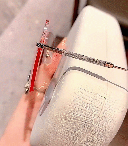 Stylish Rimless Reading Glasses with Blush Accent 