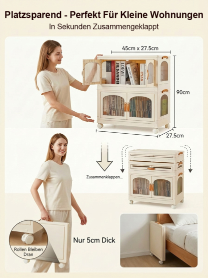 Multifunktionaler, tragbarer, faltbarer Aufbewahrungsschrank