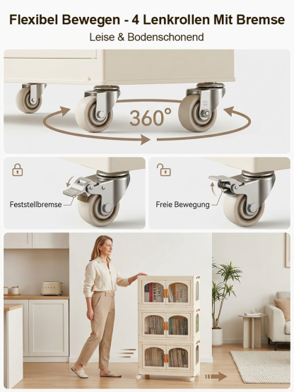 Multifunktionaler, tragbarer, faltbarer Aufbewahrungsschrank