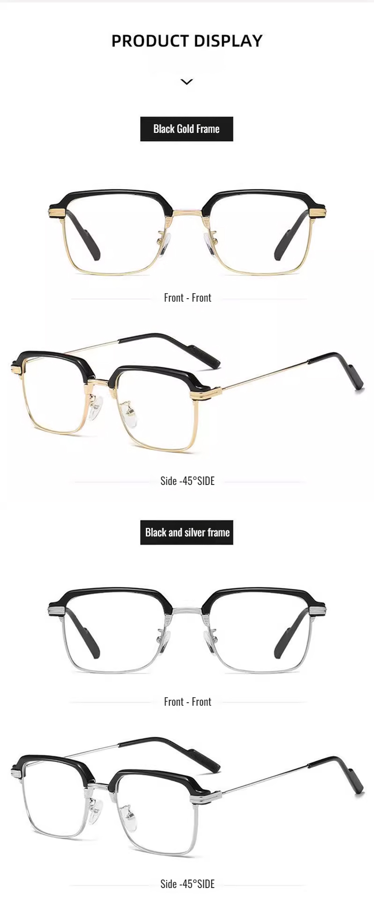Business style reading glasses on desk
