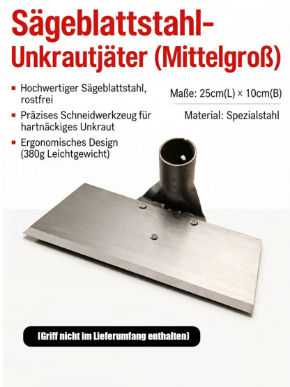 🏆 Goldmedaille der Münchner Messe | 3-in-1 Unkraut- und Bodenlockerer aus Hochkohlenstoffstahl nach TÜV-Standard [Heute 50% Rabatt + Ersatzklinge gratis]