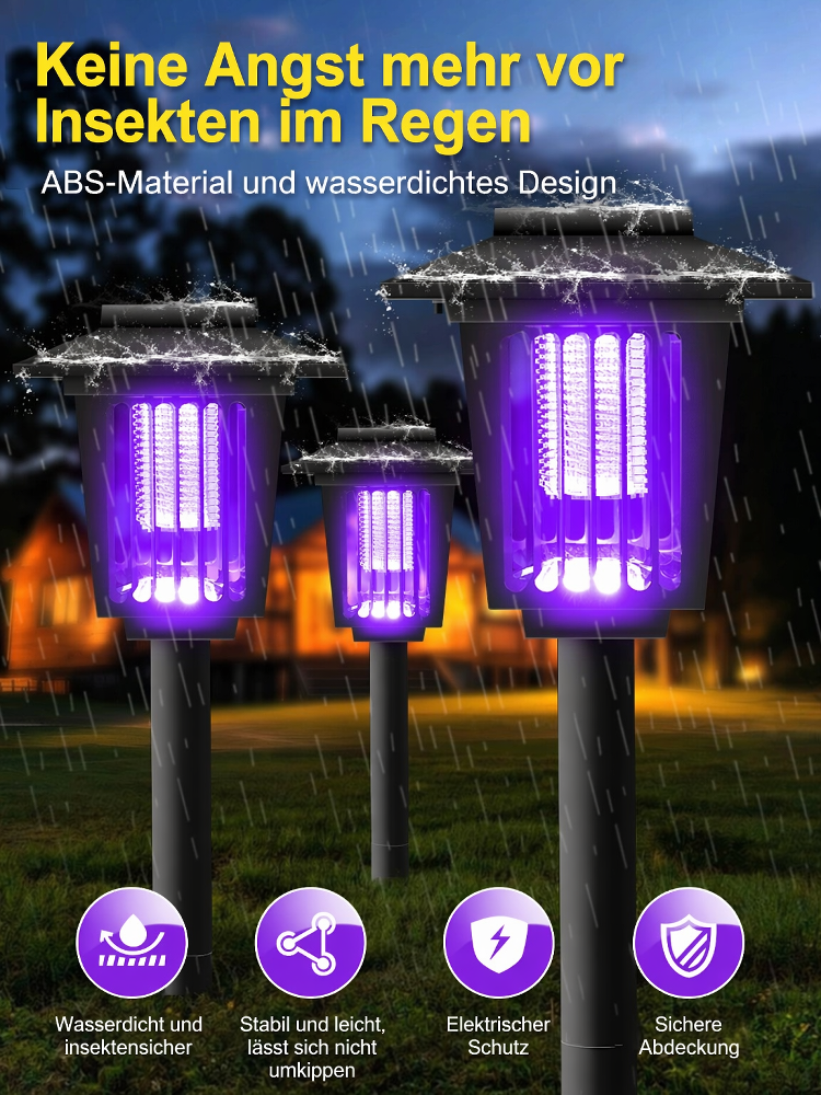 🛡️Solar-Protector 3D | 1000 m² Schutzlinie gegen Tigermücken | 100% Öko-Solarenergie ohne Stromkosten.