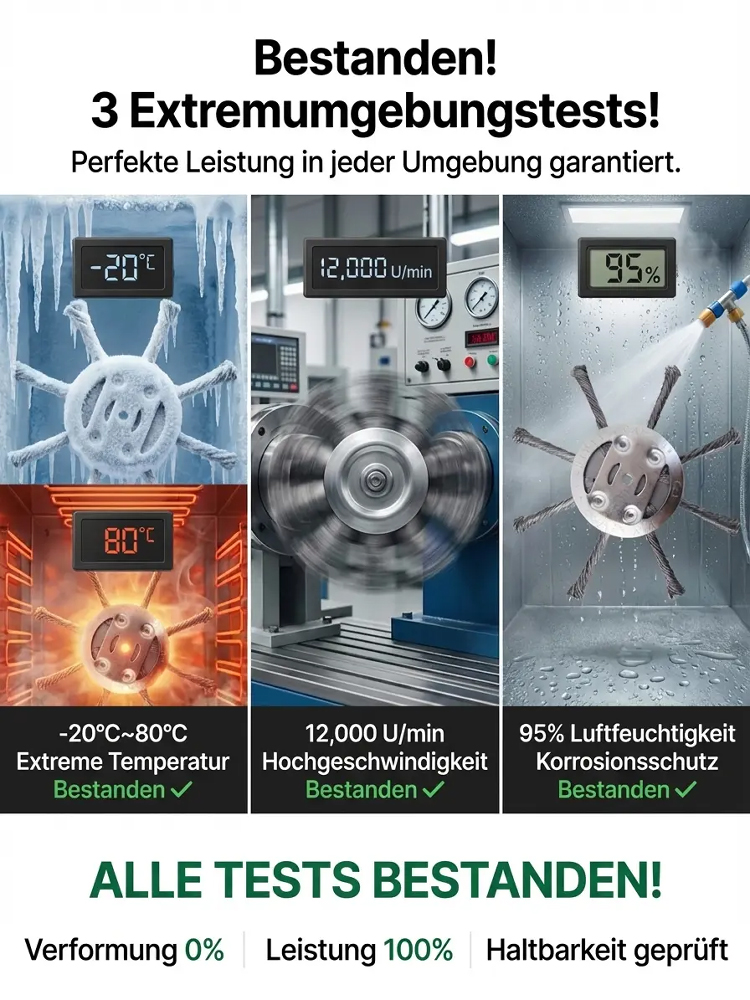 🚀 Tschüss Rückenschmerzen! Universelles Unkrautbürstenrad aus Stahldraht: In nur 10 Minuten den ganzen Garten sauber | Kompatibel mit 99% aller Trimmer