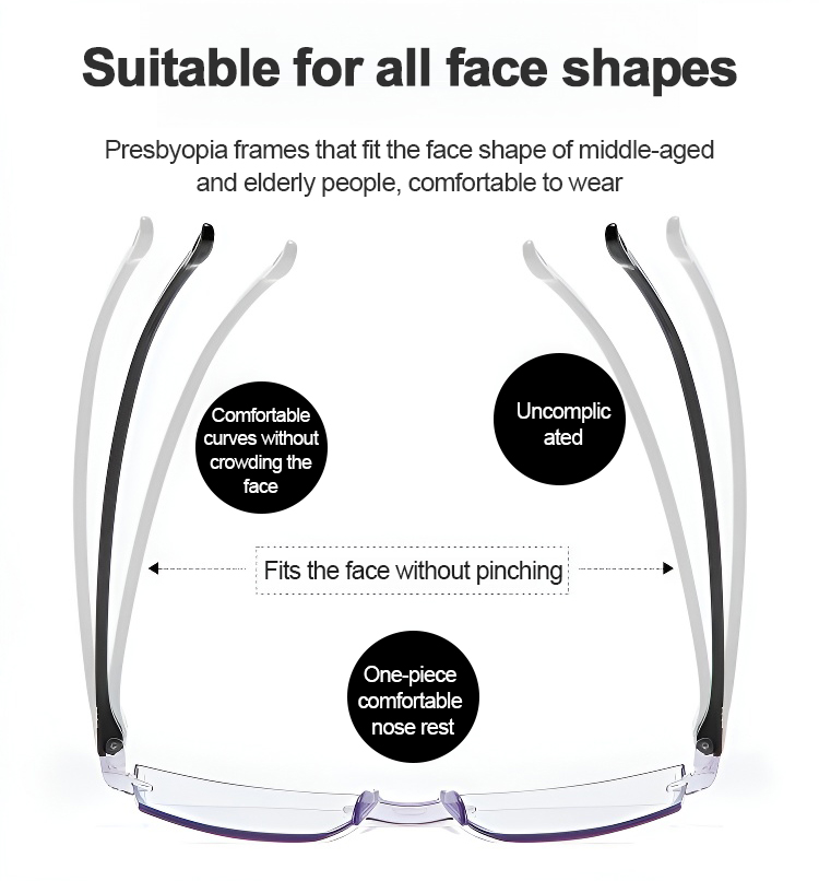 Demonstration of zoom function on reading glasses