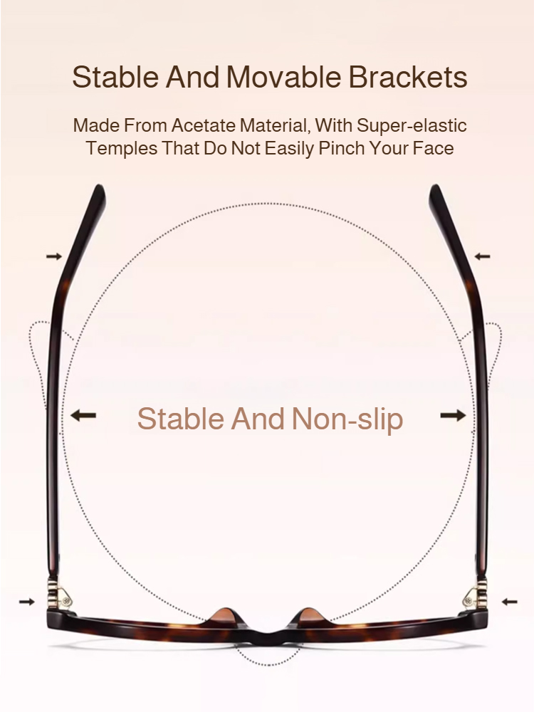 Vintage Leopard Print Oval Reading Glasses, Japanese Style No-Makeup Look