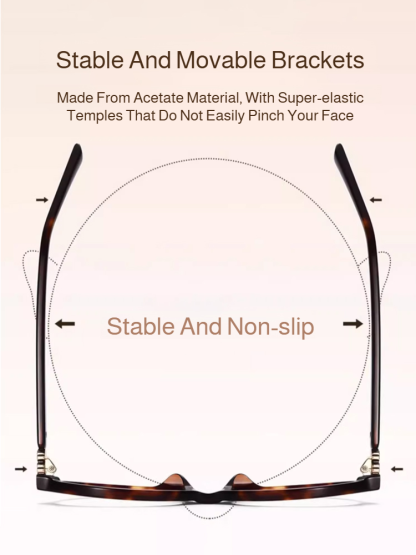 Vintage Leopard Print Oval Reading Glasses, Japanese Style No-Makeup Look