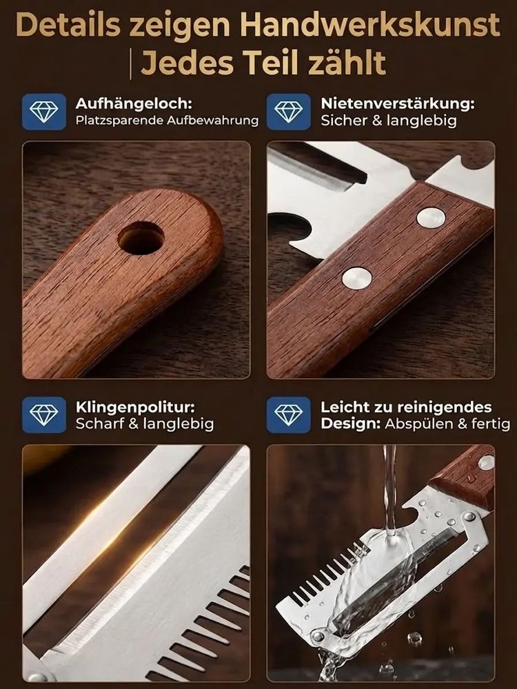 Seki-Pro Multischneider | 80% Höhere Kocheffizienz | Premium Japan-Edelstahl 60+ HRC 🔪