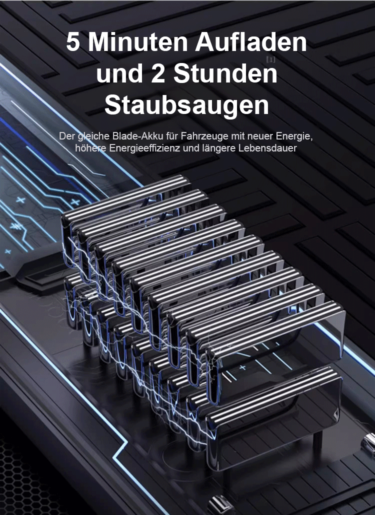 Kabelloser Staubsauger mit wiederaufladbarem Akku