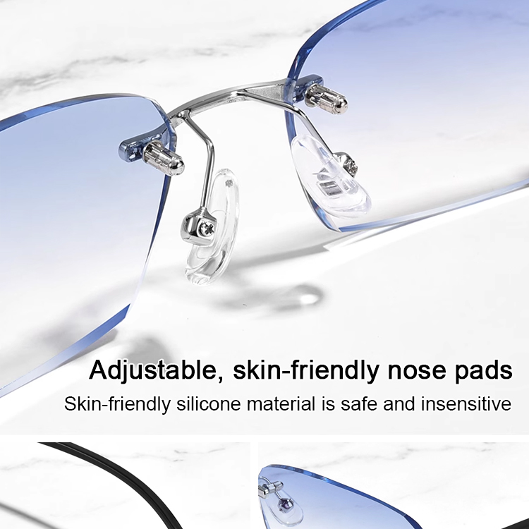 Frameless Diamond-Cut Reading Glasses