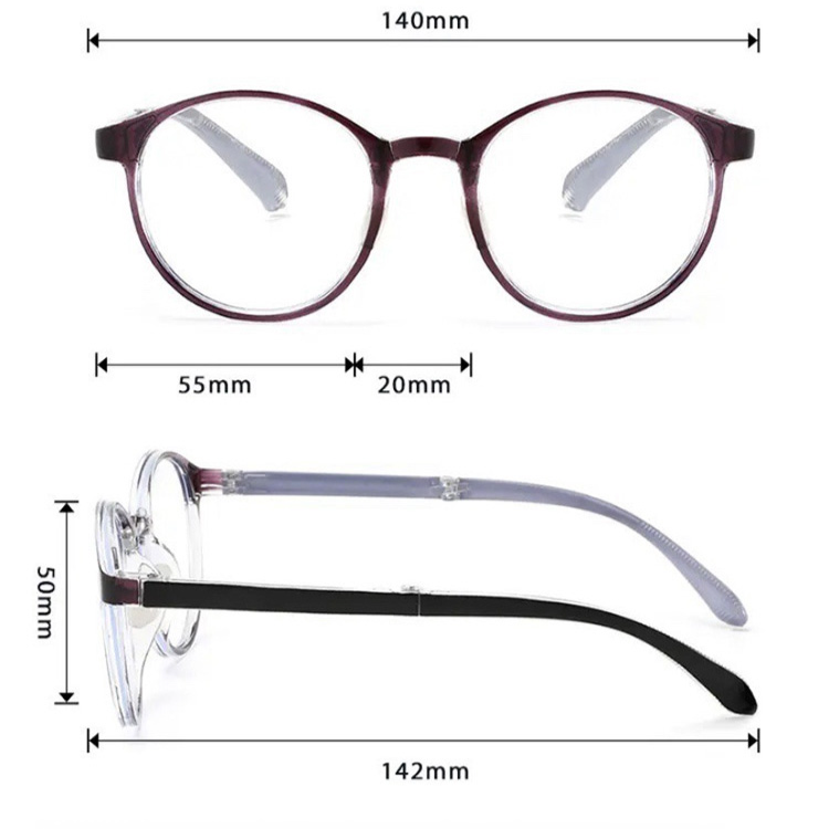 Fashionable Comfortable Foldable HD Anti-Blue Light Auto-Focus Reading Glasses