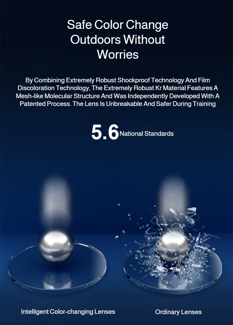 Outdoor sports eyewear with multiple vision zones