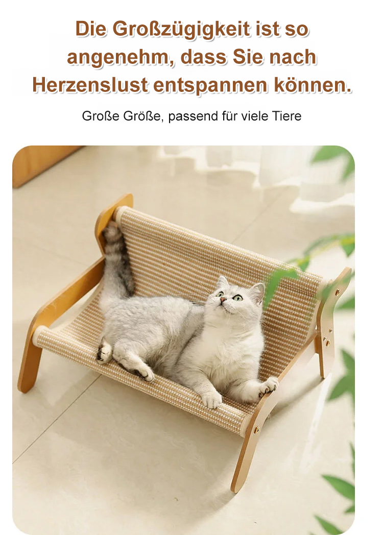 Kratzmöbel für Katzen mit stabilem Rahmen und Liegefläche
