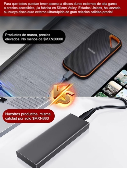 ¡Nivel Profesional! 💼 Disco Duro Portátil USB4.0 Gen3 de Gama Alta. 🌟