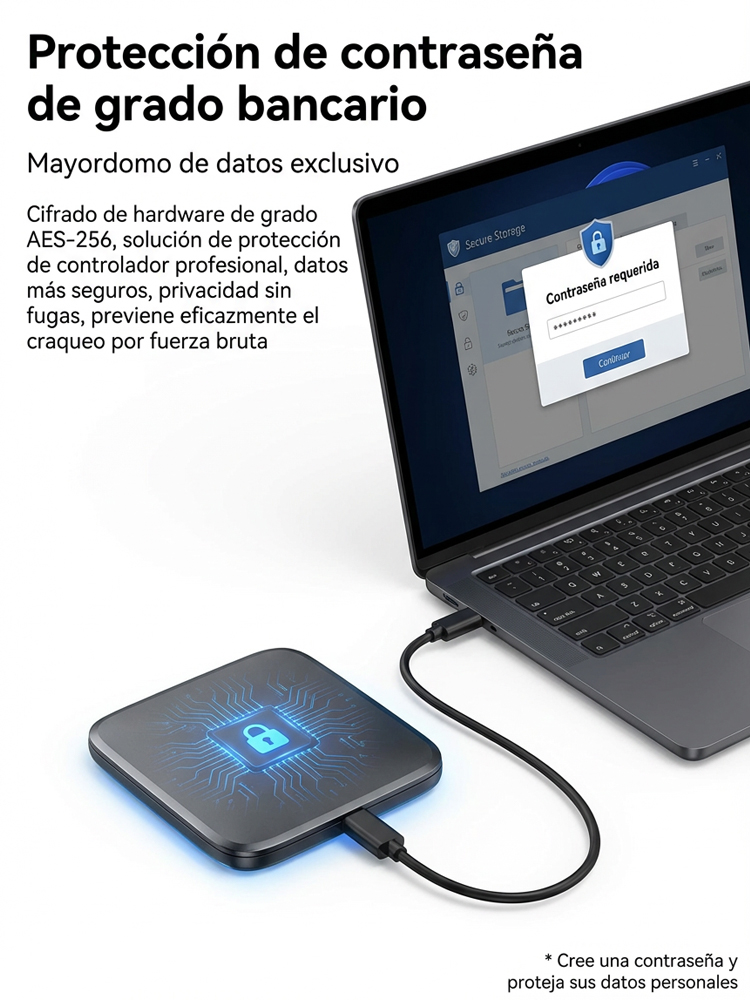 ¡Calidad profesional! 💼 Disco duro portátil USB 3.0 de primera línea. 🌟