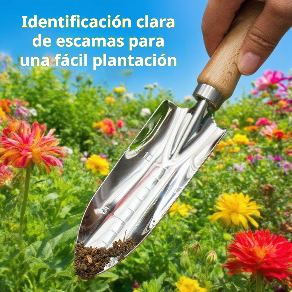 Juego de Herramientas de Jardinería - Pala de Tres Piezas para Flores y Verduras